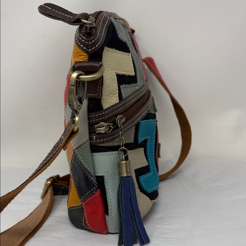 Spring Step L’artiste Leather Patchwork Crossbody… - image 6
